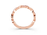 Rose gold Pavé Round Morganite Twist Eternity Band with Shared Prong Setting_33
