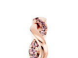 Rose gold Pavé Round Morganite Twist Eternity Band with Shared Prong Setting_35