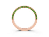 Rose gold Pavé Round Peridot Channel Set Band_21