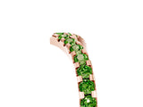 Rose gold Pavé Round Peridot Chevron Band with Shared Prong Setting_11