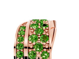 Rose gold Pavé Round Peridot Crossover Band with Bead Prong Setting_11