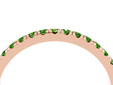 Rose gold Pavé Round Peridot Half Eternity Band with Shared Prong Setting_10