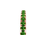 Rose gold Pavé Round Peridot Half Eternity Band with Shared Prong Setting_11