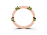 Rose gold Pavé Round Peridot Link Band with Bezel Setting_33