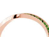 Rose gold Pavé Round Peridot Twist Band_10