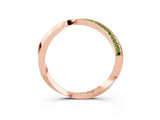 Rose gold Pavé Round Peridot Twist Band_15