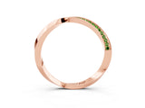 Rose gold Pavé Round Peridot Twist Band_27
