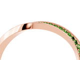 Rose gold Pavé Round Peridot Twist Band_28