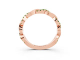 Rose gold Pavé Round Peridot Twist Eternity Band with Shared Prong Setting_33