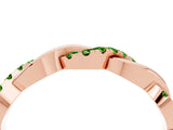 Rose gold Pavé Round Peridot Twist Eternity Band with Shared Prong Setting_34