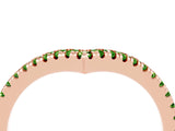 Rose gold Pavé Round Peridot V-Shaped Chevron Band with Shared Prong Setting_10