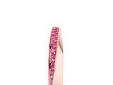 Rose gold Pavé Round Pink Sapphire Twist Band_17