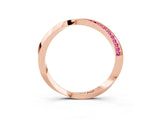 Rose gold Pavé Round Pink Sapphire Twist Band_21