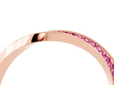 Rose gold Pavé Round Pink Sapphire Twist Band_22