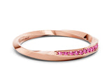 Rose gold Pavé Round Pink Sapphire Twist Band_24