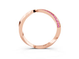 Rose gold Pavé Round Pink Sapphire Twist Band_27