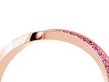 Rose gold Pavé Round Pink Sapphire Twist Band_28