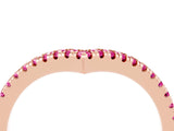 Rose gold Pavé Round Pink Sapphire V-Shaped Chevron Band with Shared Prong Setting_22