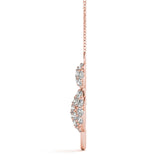 Rose gold Pavé Round Prong Set Cat Pendant 2