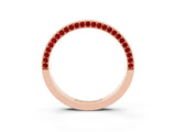 Rose gold Pavé Round Ruby Channel Set Band_21