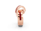 Rose gold Pavé Round Ruby Crossover Band with Channel Setting_8