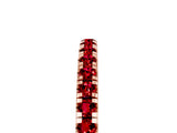 Rose gold Pavé Round Ruby Half Eternity Band with Shared Prong Setting_11