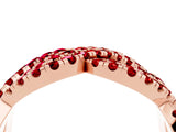 Rose gold Pavé Round Ruby Infinity Twist Band with Shared Prong Setting_10