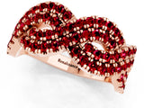Rose gold Pavé Round Ruby Infinity Twist Band with Shared Prong Setting_7