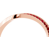 Rose gold Pavé Round Ruby Twist Band_10