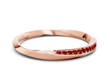 Rose gold Pavé Round Ruby Twist Band_25
