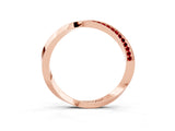 Rose gold Pavé Round Ruby Twist Band_40