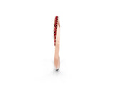 Rose gold Pavé Round Ruby Twist Band_8