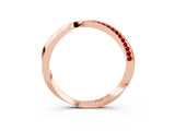 Rose gold Pavé Round Ruby Twist Band_9