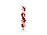 Rose gold Pavé Round Ruby Twist Eternity Band with Shared Prong Setting_20