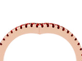 Rose gold Pavé Round Ruby V-Shaped Chevron Band with Shared Prong Setting_10