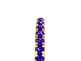 Rose gold Pavé Round Tanzanite Half Eternity Band with Shared Prong Setting_11