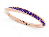 Rose gold Pavé Round Tanzanite Twist Band_25
