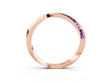 Rose gold Pavé Round Tanzanite Twist Band_27
