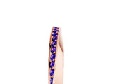 Rose gold Pavé Round Tanzanite Twist Band_29