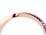 Rose gold Pavé Round Tanzanite Twist Band_30