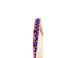 Rose gold Pavé Round Tanzanite Twist Band_31