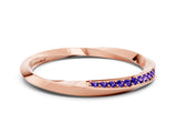 Rose gold Pavé Round Tanzanite Twist Band_36