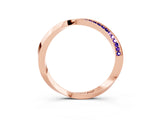 Rose gold Pavé Round Tanzanite Twist Band_39
