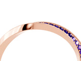 Rose gold Pavé Round Tanzanite Twist Band_40