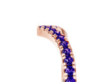 Rose gold Pavé Round Tanzanite V-Shaped Chevron Band with Shared Prong Setting_11