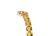 Rose gold Pavé Round Yellow Sapphire Chevron Band with Shared Prong Setting_23