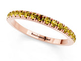 Rose gold Pavé Round Yellow Sapphire Half Eternity Band with Shared Prong Setting_19