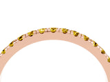 Rose gold Pavé Round Yellow Sapphire Half Eternity Band with Shared Prong Setting_22
