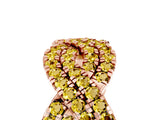 Rose gold Pavé Round Yellow Sapphire Infinity Twist Band with Shared Prong Setting_11