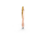 Rose gold Pavé Round Yellow Sapphire Twist Band_14